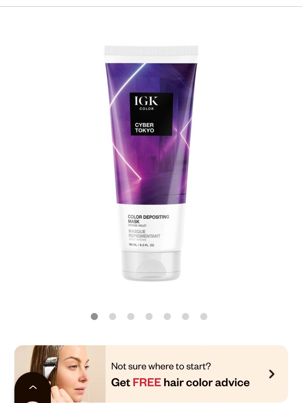 GK Color Cyber Tokyo Intense Violet Color Depositing Mask